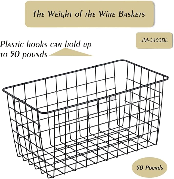 3 Pack【Extra Large】Hanging Kitchen Basket, Wire Storage Basket, - Image 6