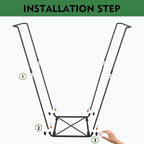 FEED GARDEN Trash Bag Holder, Outdoor Metal Leaf Bag Holder Stand, Garbage Bag - Image 7