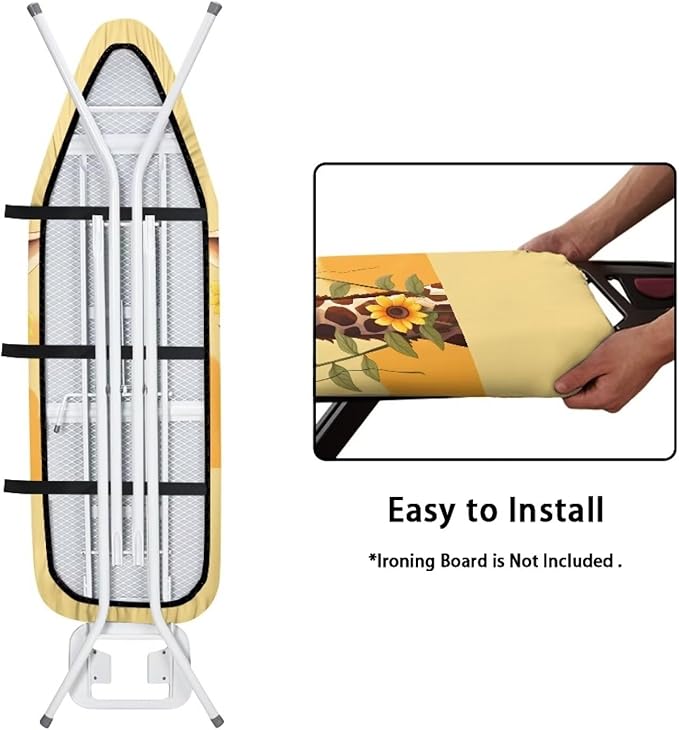 Sunflower Giraffe Ironing Board Cover and Pad 15 x 54 Non-Slip Thick Ironing - Image 5