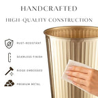 Monarch Abode Metal Bathroom Trash Can – Waste Basket - Image 3