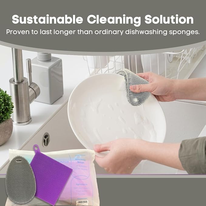 Silicone Dish Sponge Dish Scrubber - Image 6