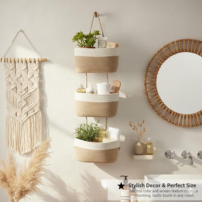 Hanging Wall Basket, Over the Door Hanging Basket - Image 9