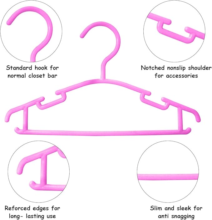 GoodtoU Baby Hangers, 100 Pack Kids Plastic Hangers - Image 2