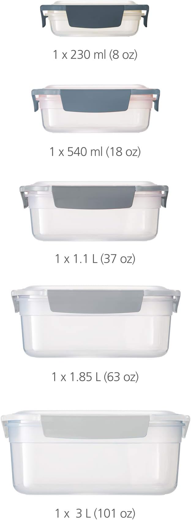 Joseph Joseph Nest Lock Plastic BPA Free Food Storage Container Set - Image 2
