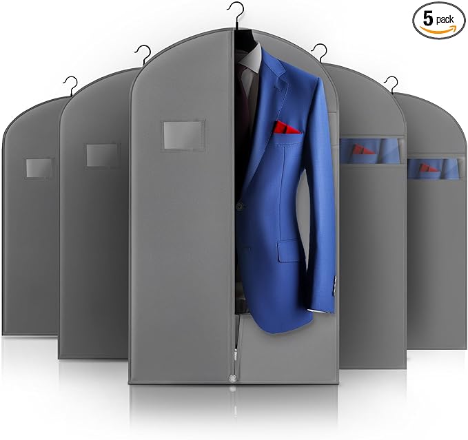 5 Pack 40-inch Suit Bag Garment Bag by Hleelomi