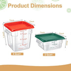 Barydat 4 Pcs Square Food Storage Containers - Image 2