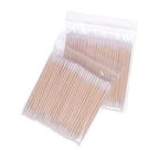 1000pcs Double Side Wood Cotton Swab Microbrush Eyelash Sticks Cleaning Swabs - Image 5