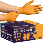 Inspire Heavy Duty Orange Nitrile Gloves | ULTRA 8 Mil Diamond Textured Grip | - Image 9