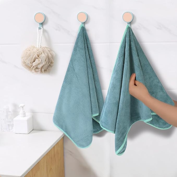 KinHwa Microfiber Hand Towels for Bathroom Soft and Absorbent Face Towels Grey - Image 7