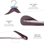 Nature Smile Luxury Mahogany Wooden Suit Hangers - Image 3