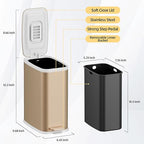 Champagne Gold Bathroom Trash Can - Image 6