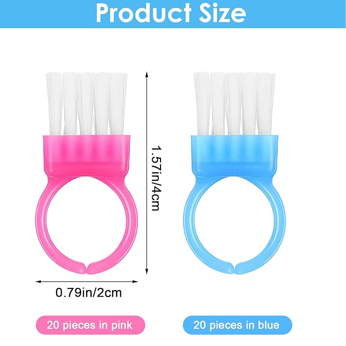 40Pcs Mini Nail Brush Ring Cleaner, Ymapinc Hand & Nail Brush - Image 7