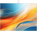 Burnt Orange Blue Fluid Art Dish Drying Mats by Unknown