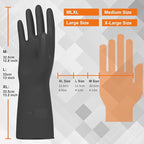 Beieverluck 10 Pairs Chemical Resistant Gloves Large Rubber Cleaning Gloves - Image 2