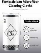 Fantasticlean Microfiber Cleaning Cloth Roll -40 Pack, Tear Away Microfiber - Image 6