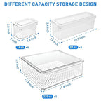 POMEAT 10 Pack Fridge Organizer, Stackable Refrigerator Organizer Bins - Image 3