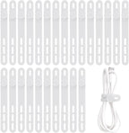 Oligei 25 Pcs Silicone Cable Ties, Cable Ties Reusable, High Elasticity Cord by Oligei