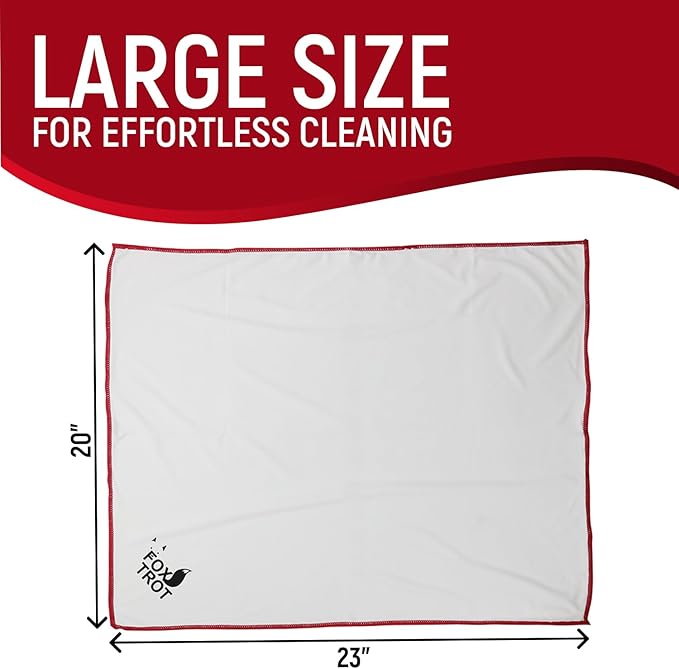 Fox Trot Large Microfiber Polishing Cloths | Streak Free, Lint Free Shine and - Image 2