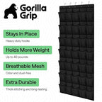 GORILLA GRIP Over the Door Shoe Organizer, 35 Large Breathable Mesh Pockets - Image 2