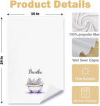 Farmhouse Purple Botanical Bathroom Hand Towels, Relax Breathe Soak Unwind - Image 6