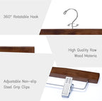 Nature Smile Wooden Pants Skirt Trousers Hangers - Image 4