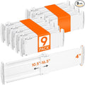 Lifewit 4" Tall 9 Pack Drawer Dividers, 27-42cm/10.5-16.5" Expandable Drawer by Lifewit