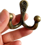 5 Pack Coat Hooks Heavy Duty Vintage Double Wall Hook Strong Entrance Hangers - Image 4