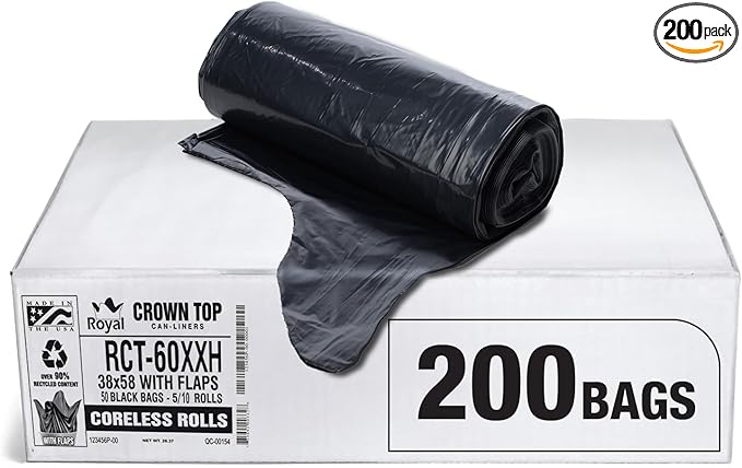 Aluf Plastics 55 Gallon Trash Bags Heavy Duty by AlufPlastics