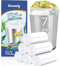 7 Gallon 70 pcs Clear Trash Bags Strong Clear Garbage Bags, Bathroom Trash Can by HOMMALY