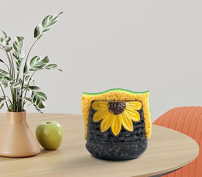 Sunflower Sponge Holder for Kitchen Sink Dish Sponges Holder Fall Autumn Theme - Image 5