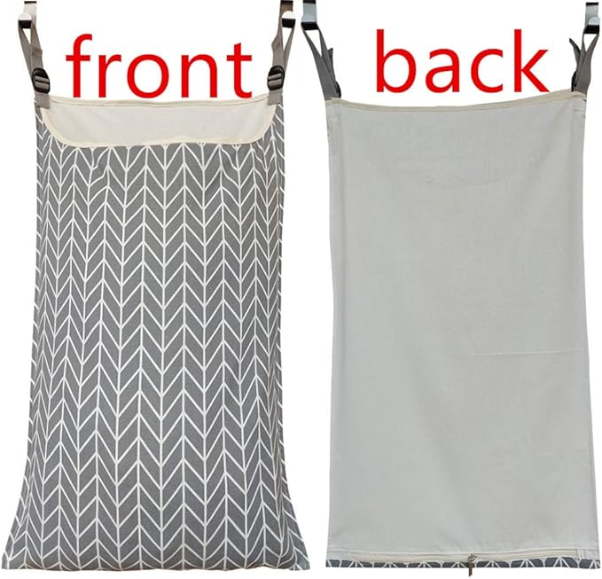 Adjustable Space Saving Door Hanging Laundry Hamper Bag - Image 2