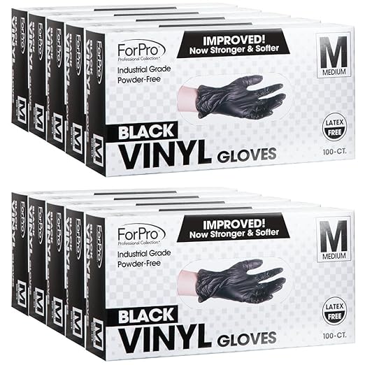 ForPro Disposable Vinyl Gloves, Industrial Grade, Powder-Free, Latex-Free by ForProProfessionalCollection