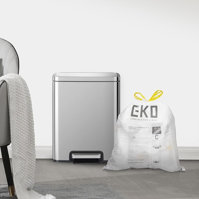 EKO 4 Gallon / 10-15 Liter, Extra-Strong Unscented Garbage Bags, Easy-Dispense - Image 7
