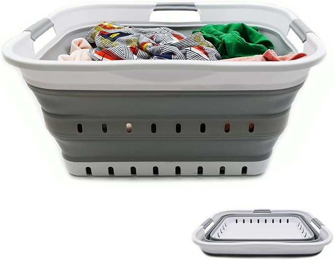 SAMMART 42L Collapsible Plastic Laundry Basket - Image 4