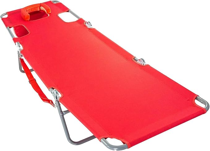 Ostrich The Original Chaise 72 x 22 Inch Lounge Portable Reclining Lounger, Outdoor Patio, Beach, Lawn, Camping, or Pool Tanning Chair, Red - Image 8