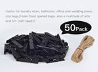 iKammo Black Wood Clothespins Mini Colored Natural Wooden Clips Photo Clips - Image 5