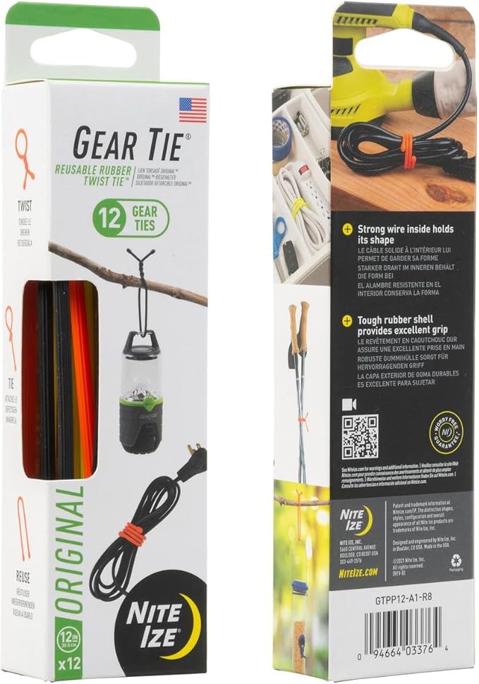 Nite Ize Original Gear Inch, Made in The USA Reusable Rubber Twist Tie - Image 8