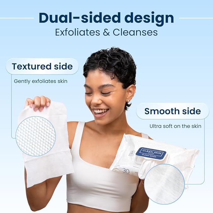 Clean Skin Club XL Premium Face Wipes, Extra Moist Makeup Removing Towelettes - Image 4