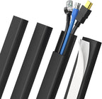 Delamu Black Cord Hider, 62.8in TV Cable Hider, Cord Covers by DELAMU