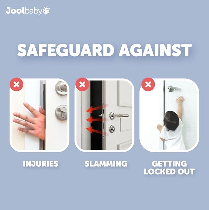 Jool Baby Door Pinch Guards – Slam Preventer – Babyproof Doors to Avoid Pinched - Image 4