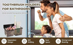 SOUNXUN® Toothbrush Holder Bathroom Toothbrush Holder Set Countertop Bathroom - Image 4