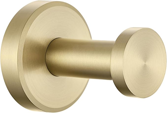 APLusee Brushed Gold Single Robe Wall Hook, 304 Stainless Steel Heavy Duty by APLusee