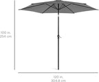 Best Choice Products 10ft Outdoor Table Compatible Steel Polyester Market Patio Umbrella w/Crank and Easy Push Button Tilt - Image 7