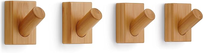 LARHN Wooden Wall Hooks, Wall Mounted Coat Hooks by LARHN