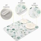 Green Leaves Dish Drying Mat 16x18 - Image 4