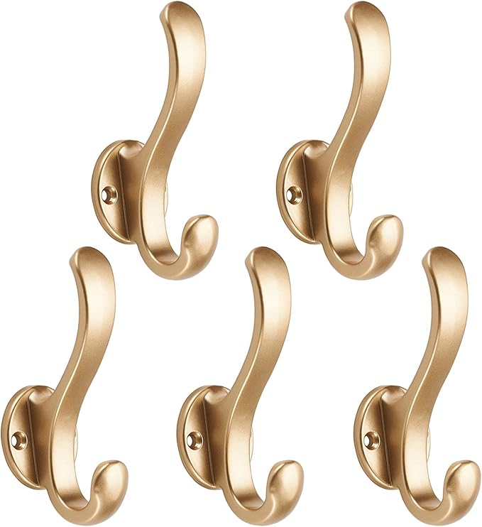 Wall Hooks Over Door Key Towel Coat Hat Purse Hanger Holder Rack Double Hooks by WASYPLSFOI