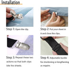 8Pcs Adjustable Bed Sheet Straps Clips, Elastic Mattress Sheet Fasteners Holder - Image 5