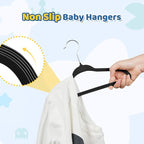 Smartor Premium 11 Inch Baby Hangers 50 Pack, Non Slip, Space Saving Felt - Image 2