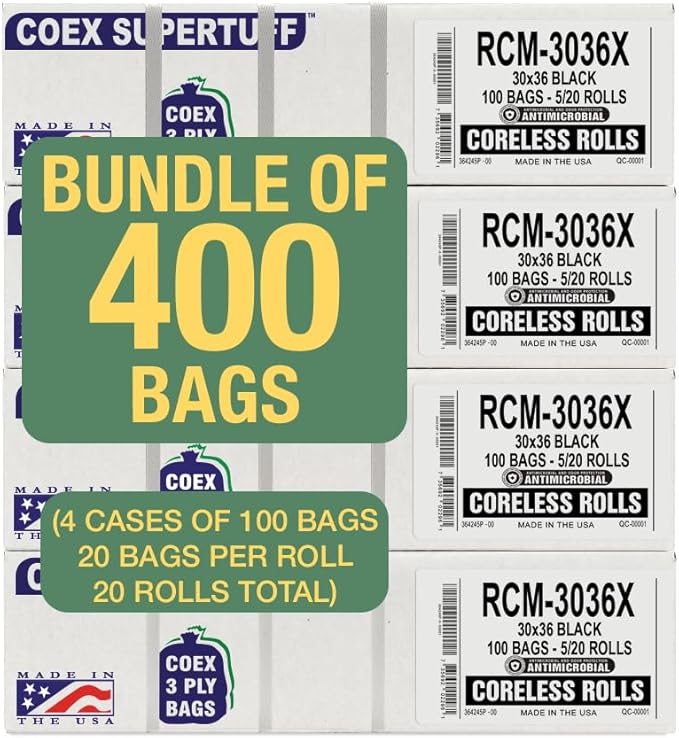 Aluf Plastics - 3 Ply Trash Bags, 20-30 Gallon, 1.5 Mil - Image 9