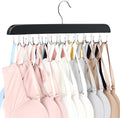 Bra Hanger for Closet, Tank Top Organizer 20 Hooks Capacity Foldable Wood Space by LearnMoreAboutResovo